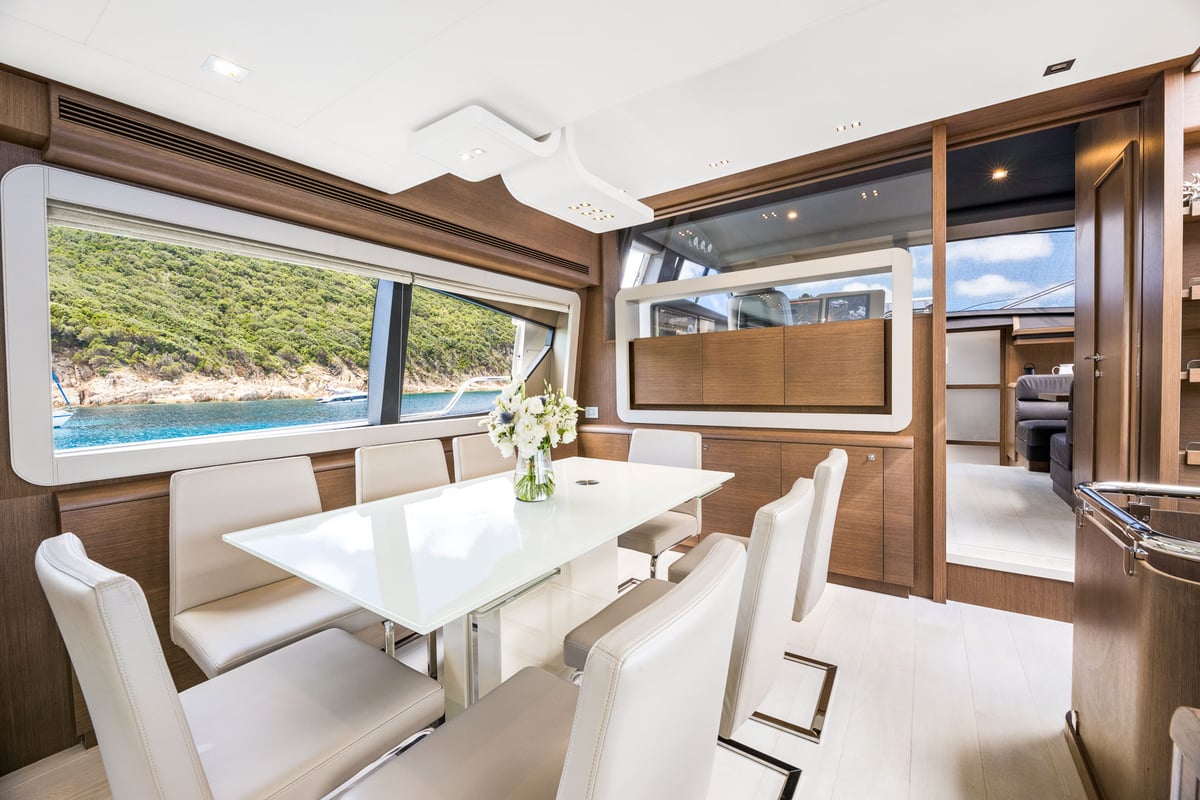 yacht Bizman dining area detail